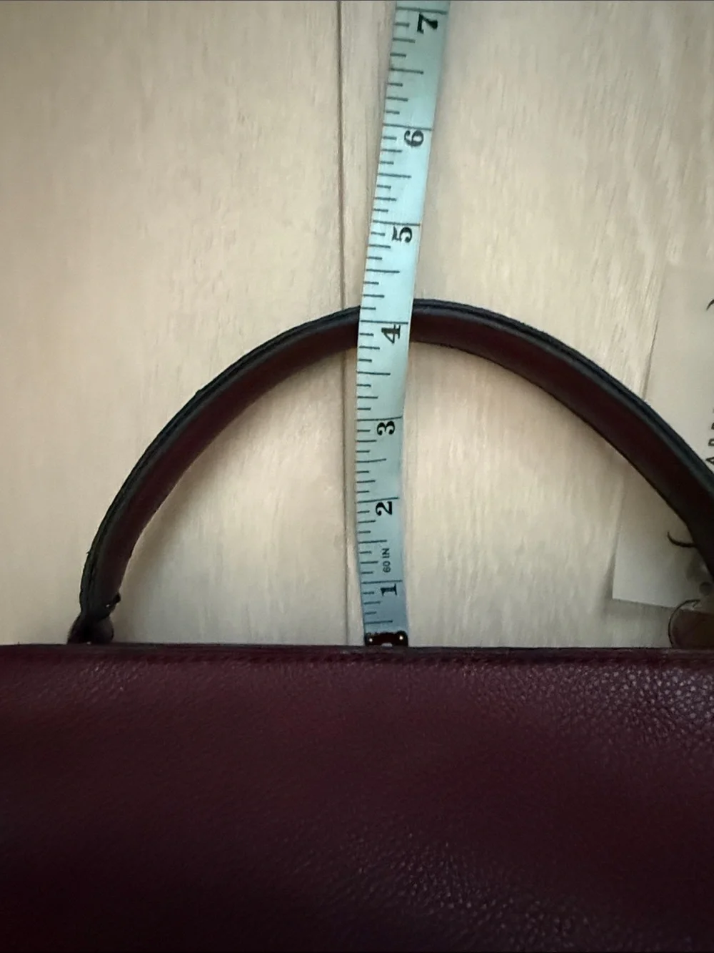 Melie Bianco Burgundy Satchel with Pink Braided Trim